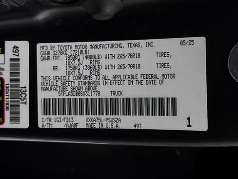 Used 2025 Toyota Tundra SR5 AWD/4WD image 38