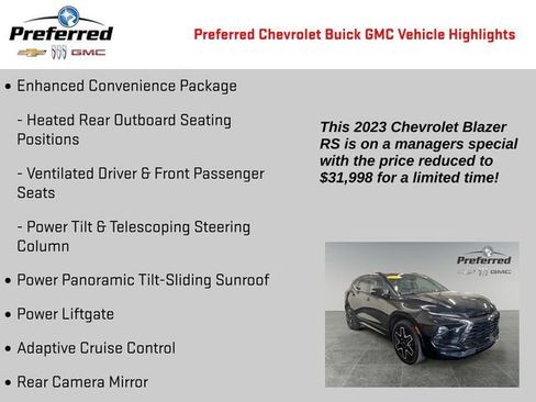 Used 2023 Chevrolet Blazer RS w/ Driver Confidence II Package AWD/4WD image 4