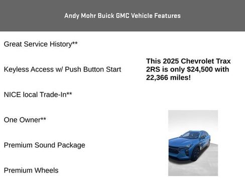 Used 2025 Chevrolet Trax RS w/ Driver Confidence Package FWD image 8