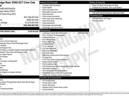 Used 2004 Dodge Ram 3500 Truck SLT w/ Trailer Tow Group AWD/4WD image 3