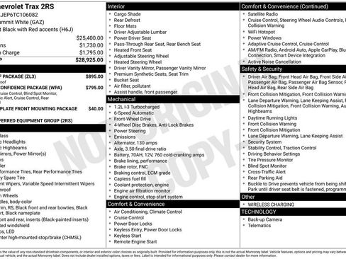 New 2026 Chevrolet Trax RS w/ Sunroof Package image 48