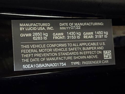 Used 2022 Lucid Air Grand Touring AWD/4WD image 77