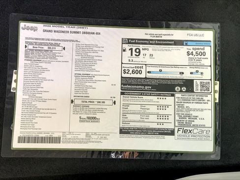 New 2026 Jeep Grand Wagoneer Summit w/ Premium Group III AWD/4WD image 19