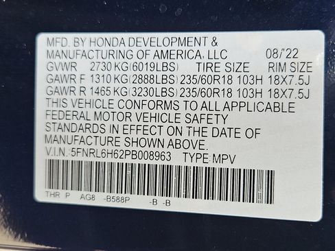Certified 2023 Honda Odyssey EX-L image 28