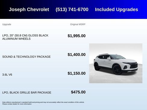 Used 2020 Chevrolet Blazer LT w/ Sound & Technology Package AWD/4WD image 5