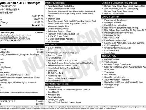 Used 2023 Toyota Sienna XLE w/ XLE Plus Package AWD/4WD image 12
