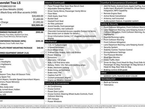 Used 2024 Chevrolet Trax LS w/ LS Convenience Package FWD image 12