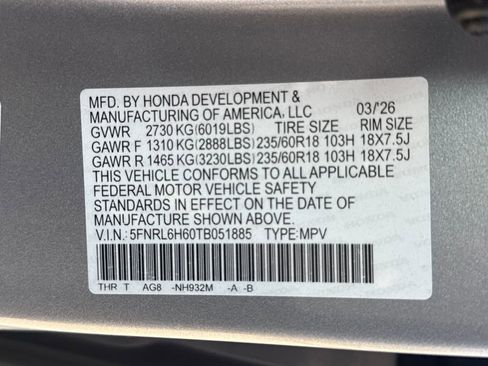 New 2026 Honda Odyssey EX-L image 28