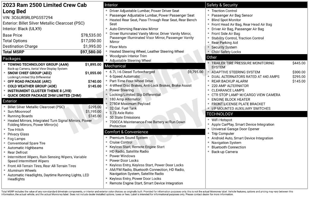 Used 2023 RAM 2500 Limited w/ Towing Technology Group AWD/4WD image 38