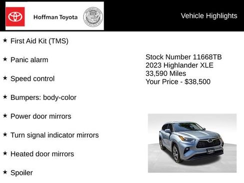 Used 2023 Toyota Highlander XLE AWD/4WD image 25