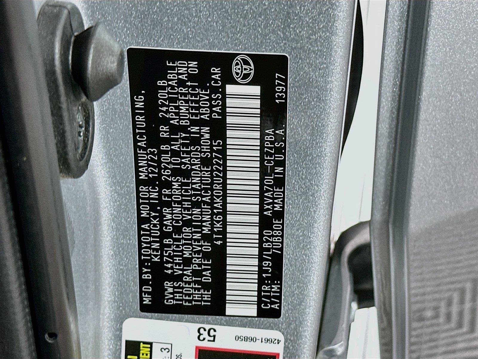 Certified 2024 Toyota Camry XSE FWD image 22