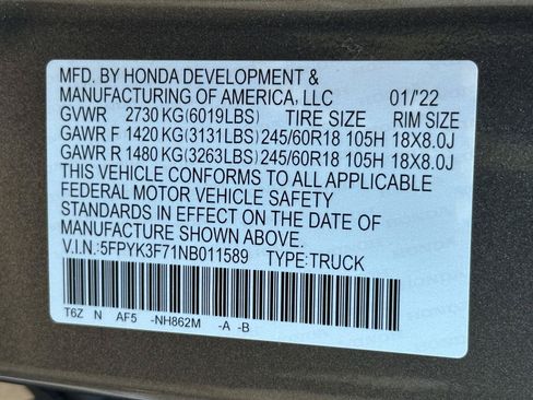 Used 2022 Honda Ridgeline RTL-E image 15