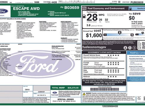 Certified 2023 Ford Escape Active w/ Tech Pack #2 image 2