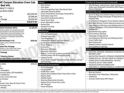 New 2026 GMC Canyon Elevation w/ Convenience Package AWD/4WD image 3