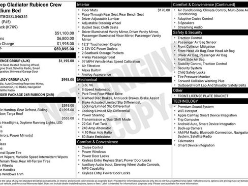 New 2025 Jeep Gladiator Rubicon w/ Convenience Group image 47
