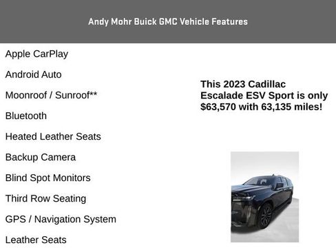 Used 2023 Cadillac Escalade ESV Sport AWD/4WD image 4