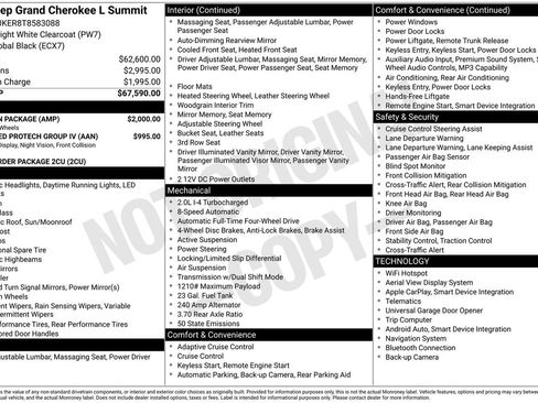 New 2026 Jeep Grand Cherokee L Summit w/ Obsidian Package AWD/4WD image 31