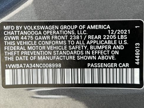Used 2022 Volkswagen Passat 2.0T FWD image 33