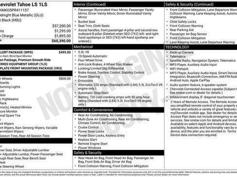 Used 2023 Chevrolet Tahoe LS w/ Driver Alert Package AWD/4WD image 25