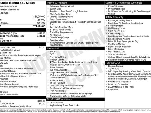 Used 2020 Hyundai Elantra SEL w/ Cargo Package (C1) FWD image 6
