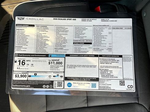 New 2026 Cadillac Escalade Sport w/ Touring Package image 14