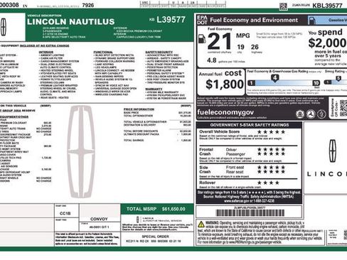 Used 2019 Lincoln Nautilus Reserve w/ Ultimate Package AWD/4WD image 42