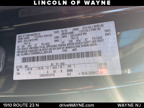 Certified 2022 Lincoln Corsair AWD w/ Premium Package image 29