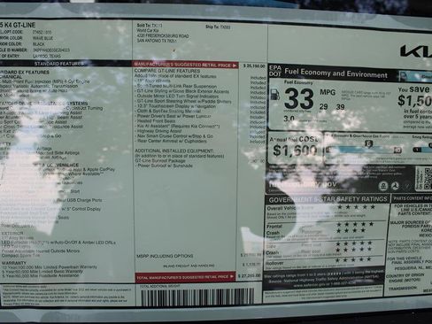 New 2025 Kia K4 GT-Line w/ GT-Line Sunroof Package image 23