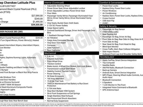 Used 2020 Jeep Cherokee Latitude Plus FWD image 3