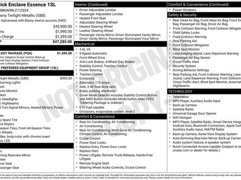 Used 2024 Buick Enclave Essence w/ Technology Package FWD image 38