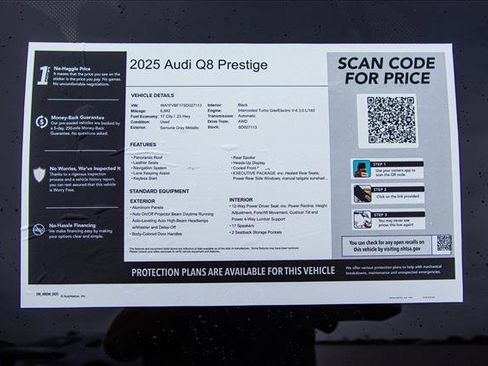 Certified 2025 Audi Q8 Prestige w/ Prestige Package AWD/4WD image 30