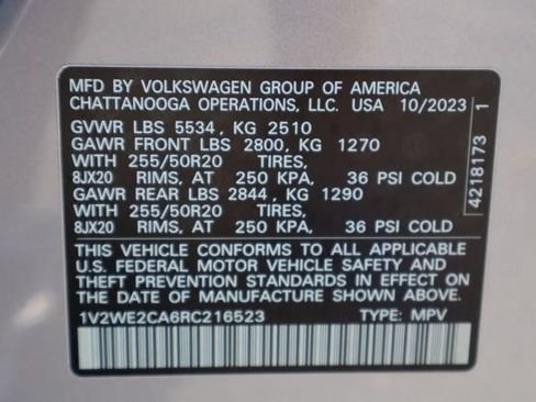 Certified 2024 Volkswagen Atlas Cross Sport SE FWD image 27