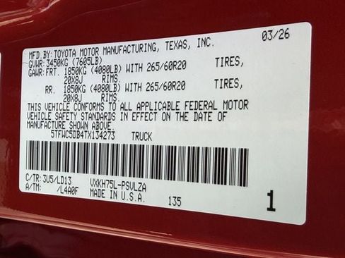 New 2026 Toyota Tundra Limited image 30