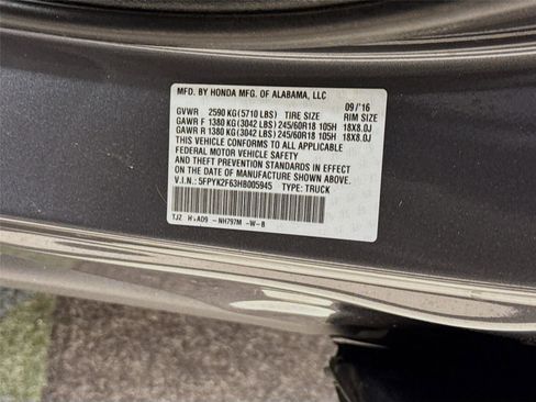 Used 2017 Honda Ridgeline RTL-T image 31