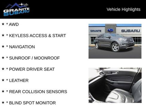 Used 2016 Ford Edge Titanium w/ Equipment Group 302A FWD image 2