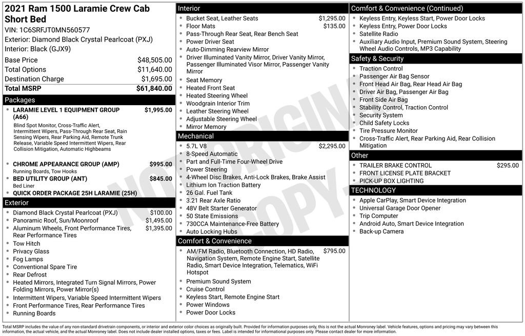 Used 2021 RAM 1500 Laramie AWD/4WD image 6