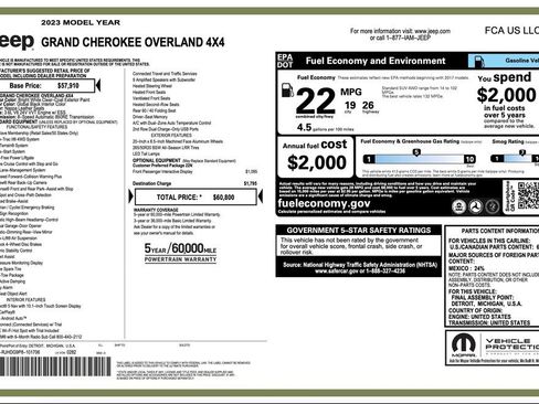 Certified 2023 Jeep Grand Cherokee Overland image 13