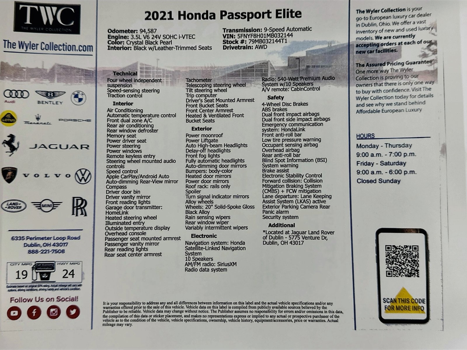 Used 2021 Honda Passport Elite image 47