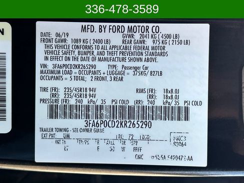 Used 2019 Ford Fusion SEL FWD image 27