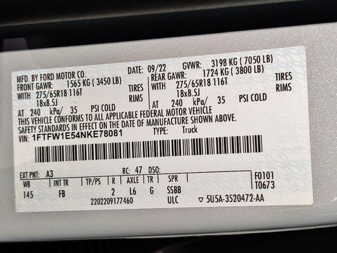 Used 2022 Ford F150 XLT w/ Equipment Group 302A High image 58