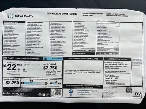 New 2026 Buick Enclave Sport Touring w/ Power Package image 21