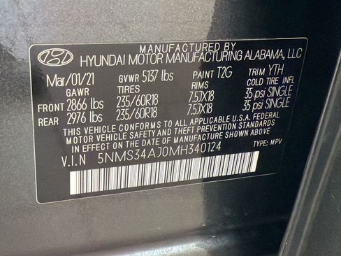Used 2021 Hyundai Santa Fe SEL w/ Convenience + Premium Package FWD image 30