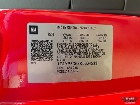 Used 2019 Chevrolet Corvette Z06 RWD image 64