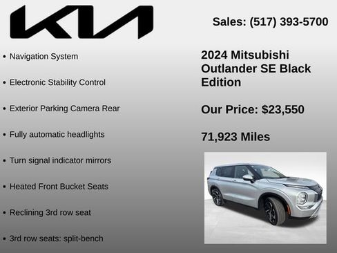 Used 2024 Mitsubishi Outlander SE Black Edition FWD image 5