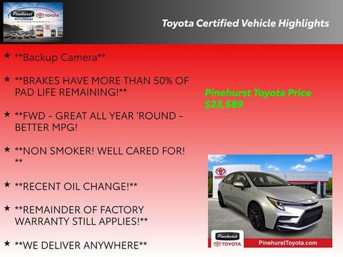 Certified 2024 Toyota Corolla SE FWD image 36