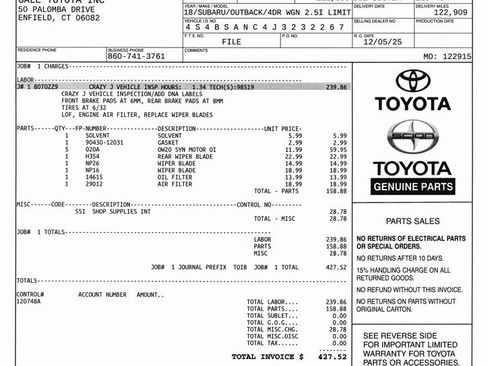Used 2018 Subaru Outback 2.5i Limited image 10