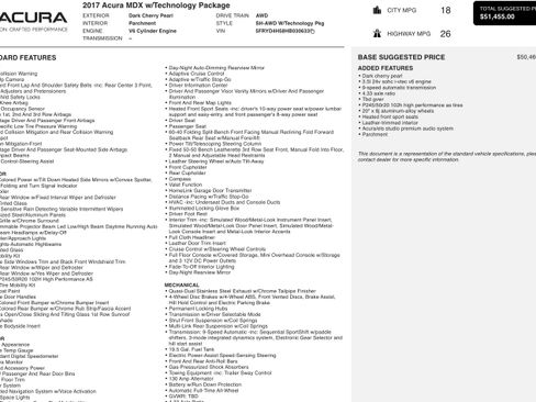 Used 2017 Acura MDX w/Technology Pkg image 2