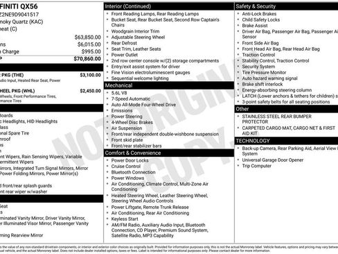 Used 2013 INFINITI QX56 4WD w/ Theater Pkg image 12