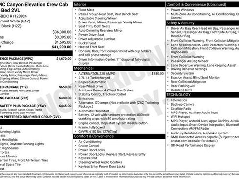 Used 2024 GMC Canyon Elevation w/ Convenience Package RWD image 39