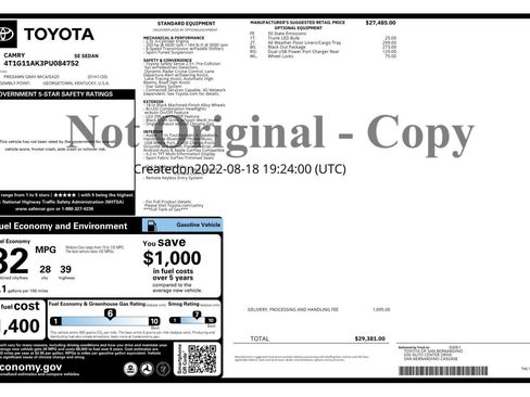 Used 2023 Toyota Camry SE w/ Blackout Package (TMS) FWD image 2